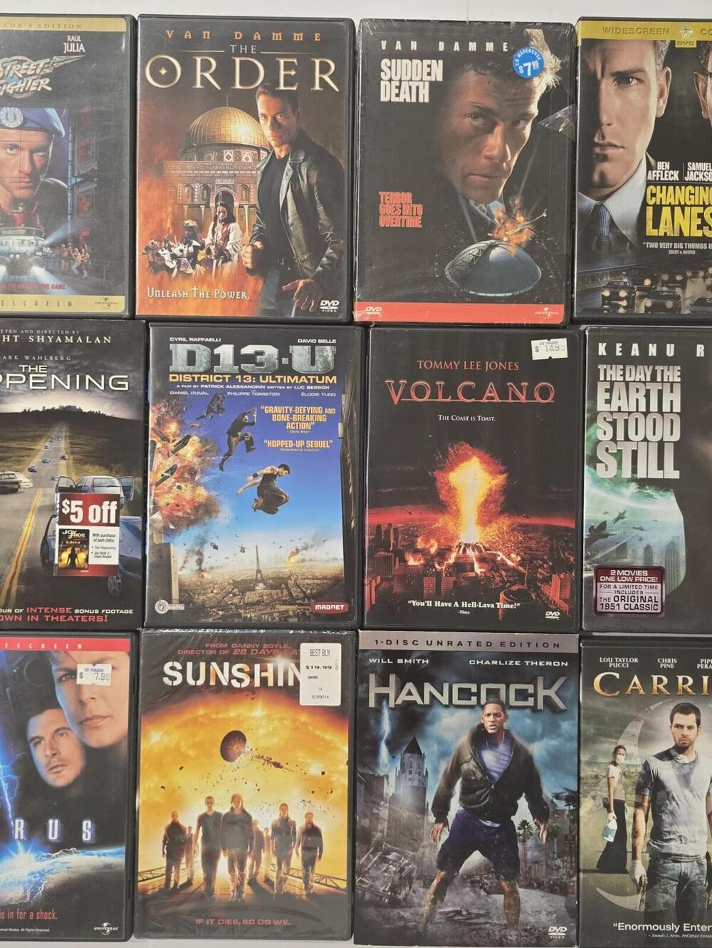 13 DVD Movie Lot Action Sci-Fi Thriller Collection Van Damme Hancock Sealed Incl